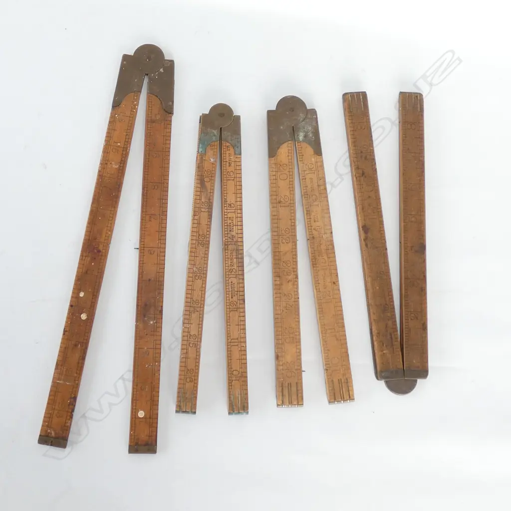 4 RABONE FOLDING RULERS  Image 1++