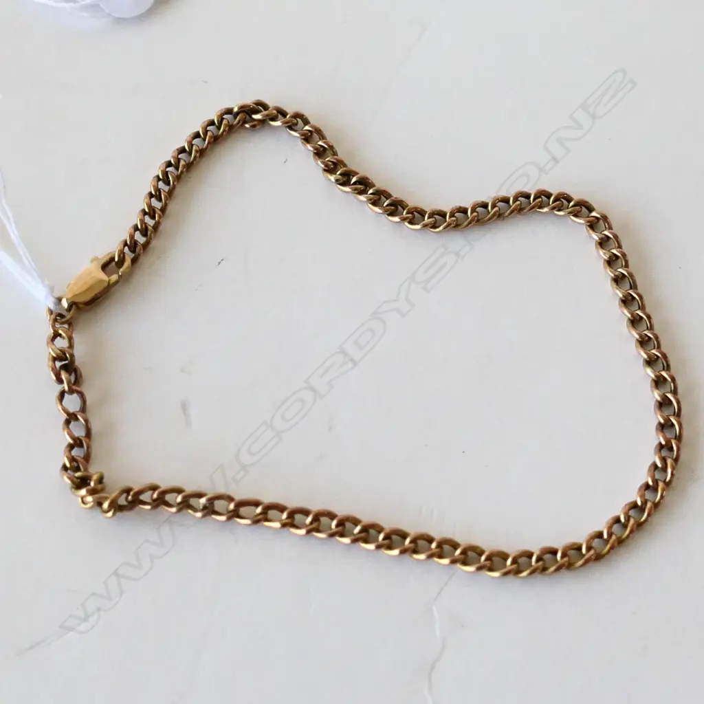 9CT GOLD CHAIN BRACELET 3.85gm Image 1++