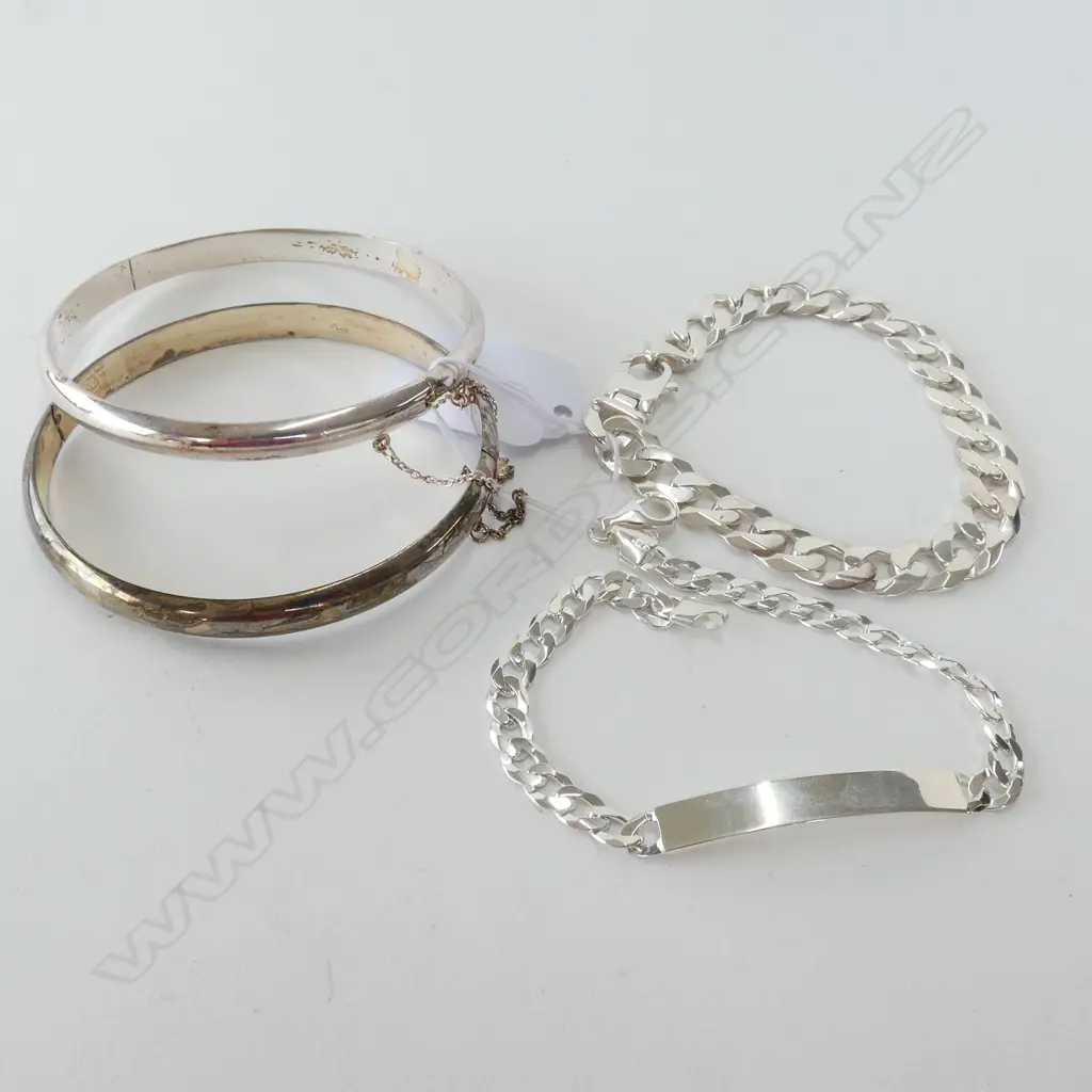 4 925 STG SILVER BRACELETS 55 GRAMS TOTAL Image 1++