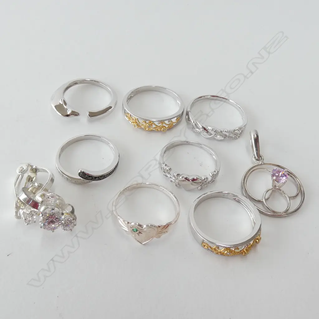 7 925 RINGS, PENDANT & EARRINGS Image 1++