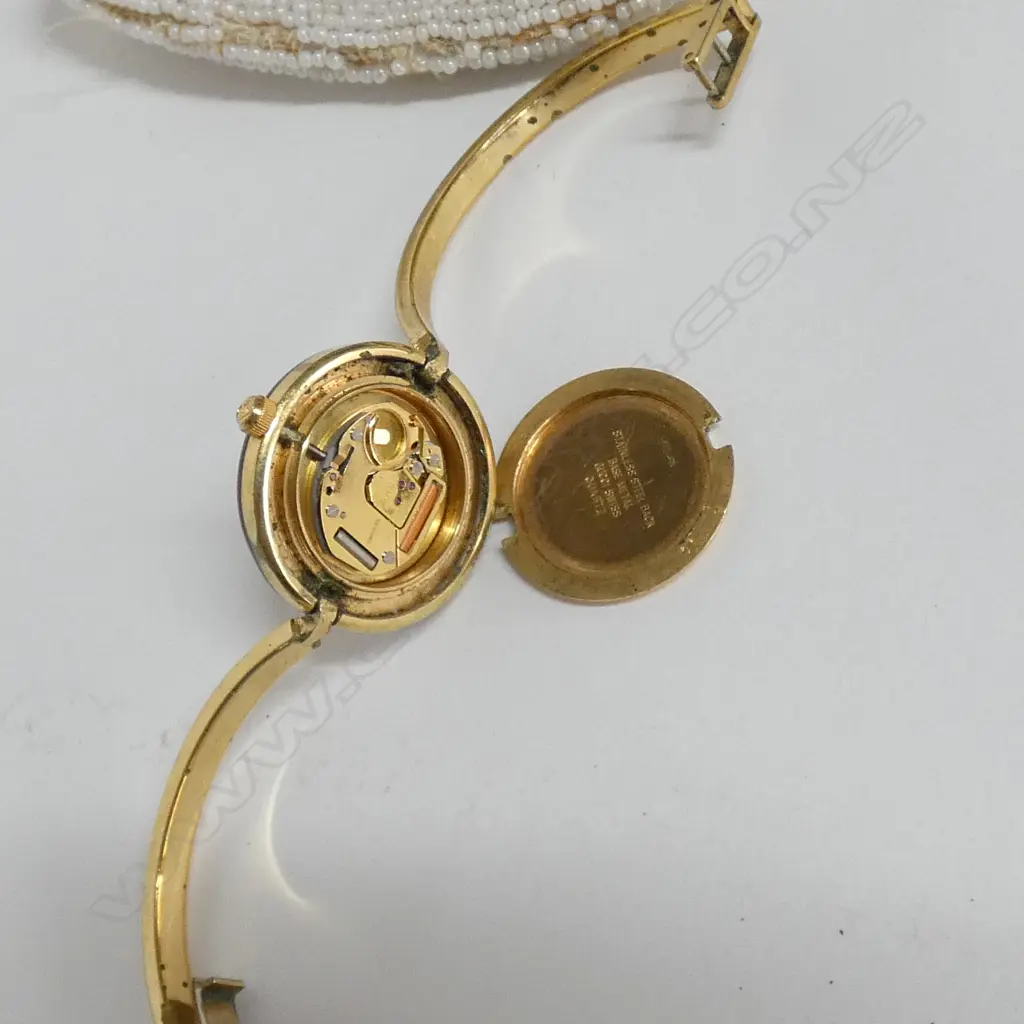 TWO LADIES WRISTWATCHES AND BEAD PURSE Image 1++