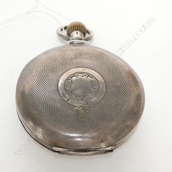 STG SILVER FULL HUNTER POCKETWATCH OMEGA