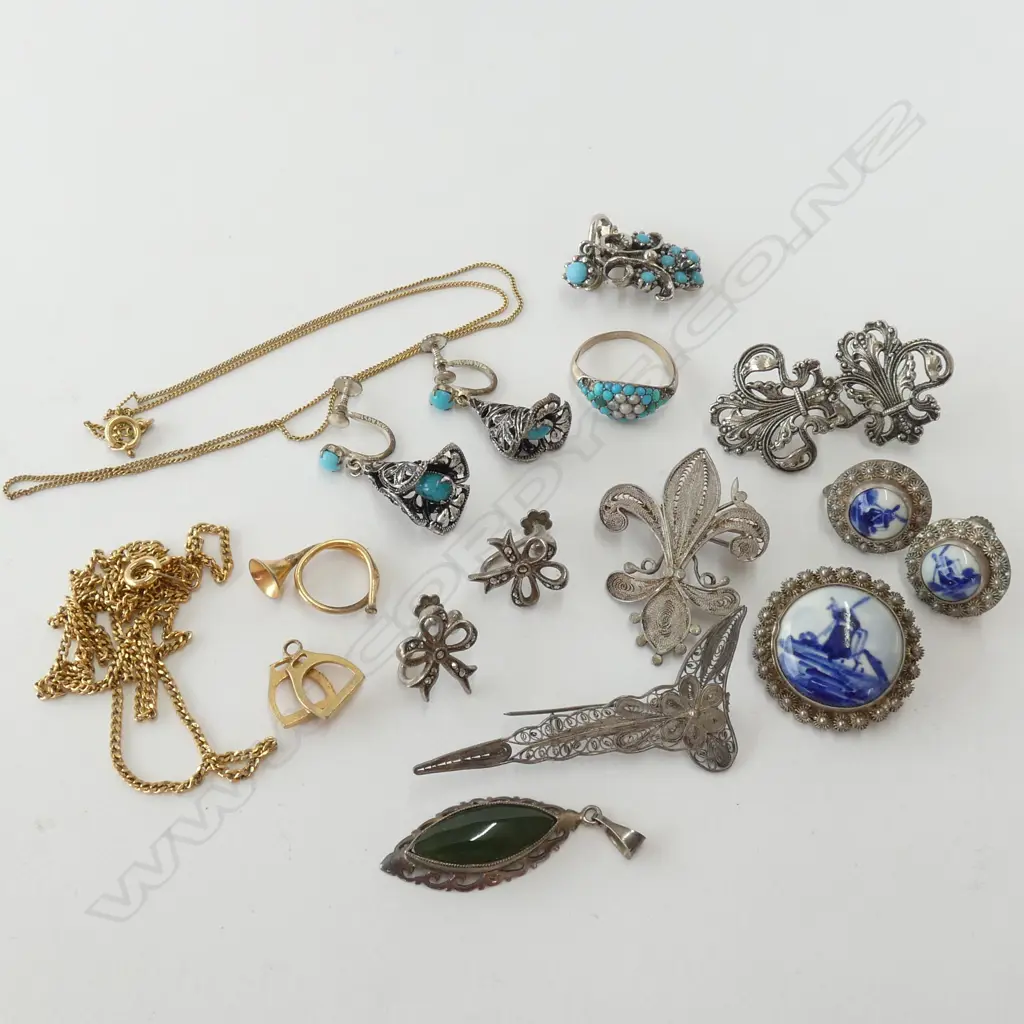 COLLECTION ASST 800 SILVER, COSTUME PCES ETC Image 1++