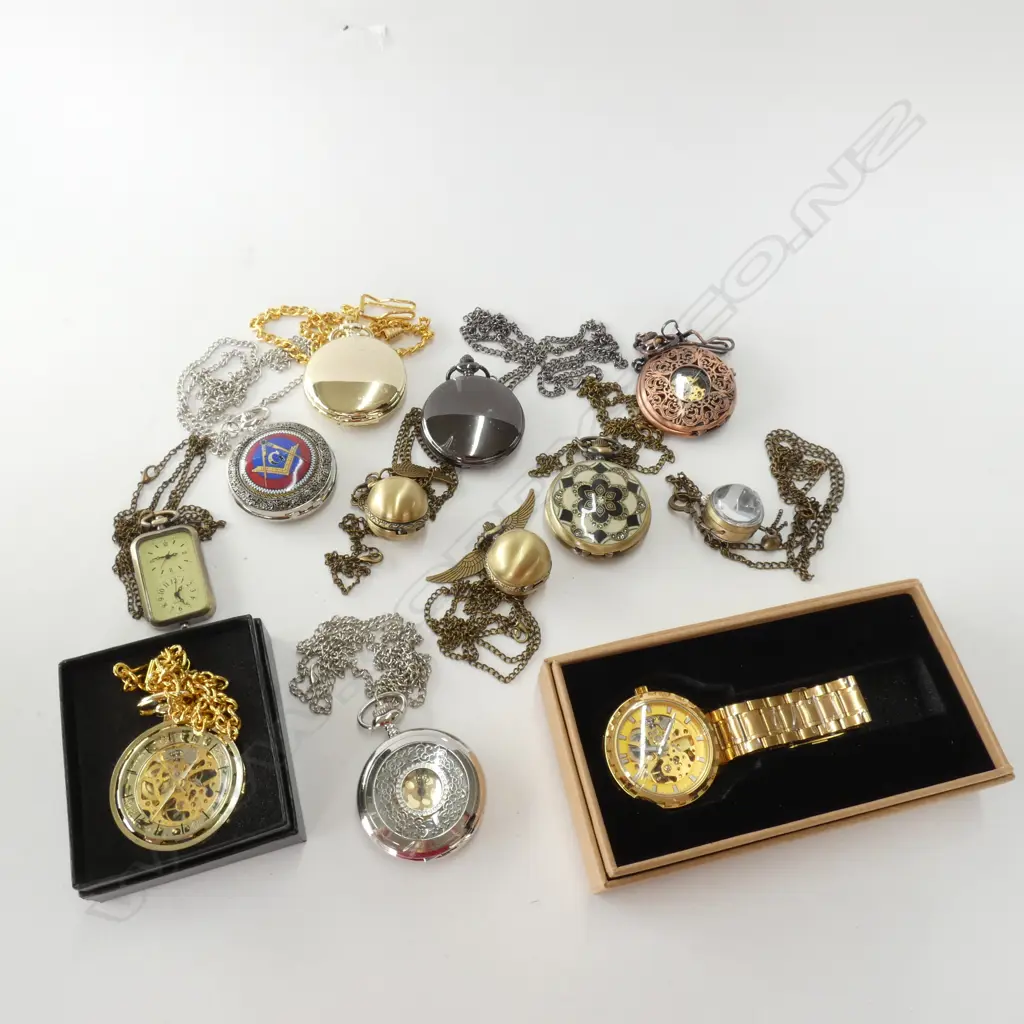 LOT ASST POCKET WATCHES/+WRISTWATCH Image 1++