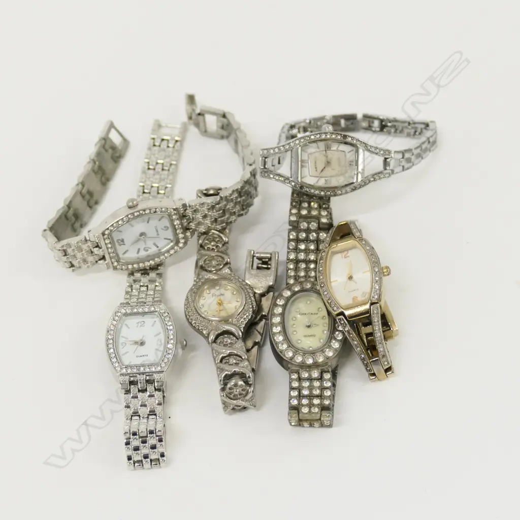 6 RHINESTONE LADIES COCKTAIL WATCHES  Image 1++