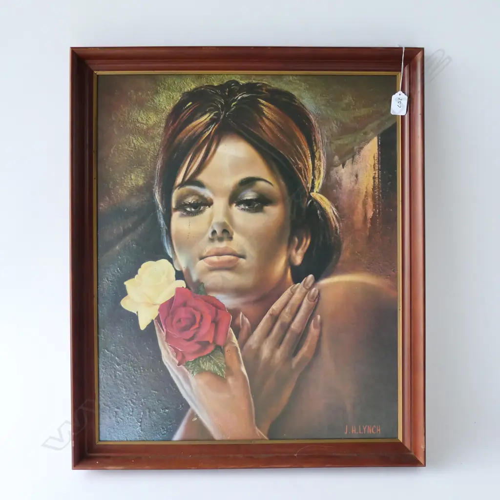 J. H. LYNCH RETRO LADY PRINT 650 X 545MM Image 1++