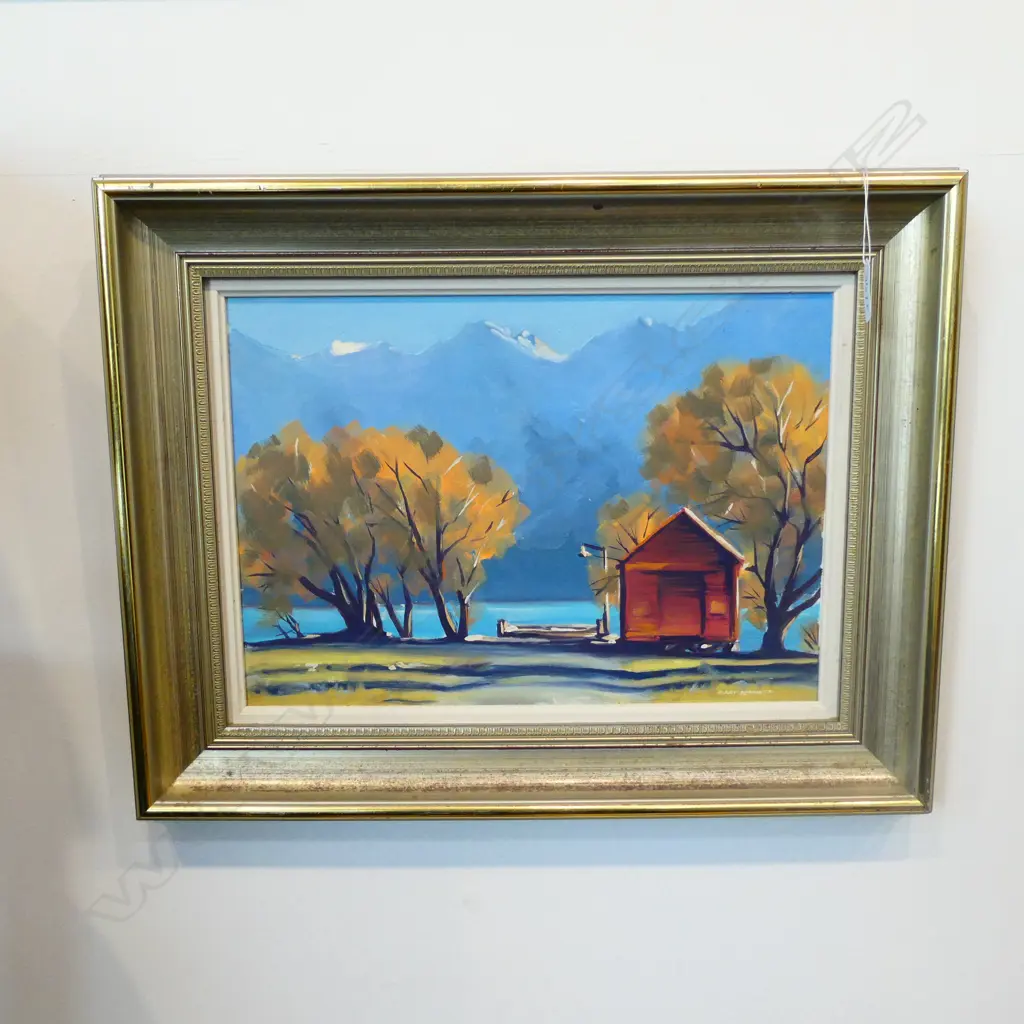 GARY BENNETT ACRYLIC PAINTING THE BOATRAMP-GLENORCHY Image 1++
