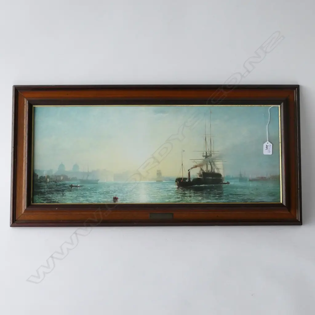 PRINT OF THE PAINTING BY J F DANBY 'ON THE THAMES AT GREENWICH' Image 1++