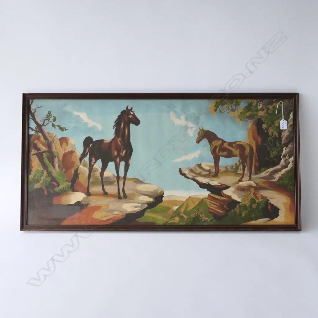 1950S HOLLYWOOD STYLE HORSE PRINT 450X950mm Image 1++