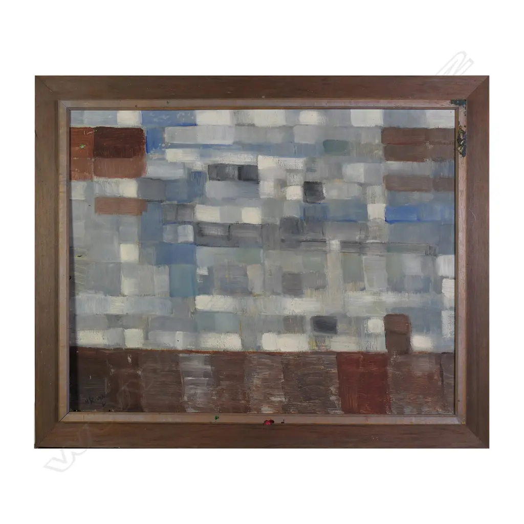 HUBERT STRUYK, OIL ON BD, UNTITLED ABSTRACT, SIGNED & DATED '61. 495 x 635mm Image 1++