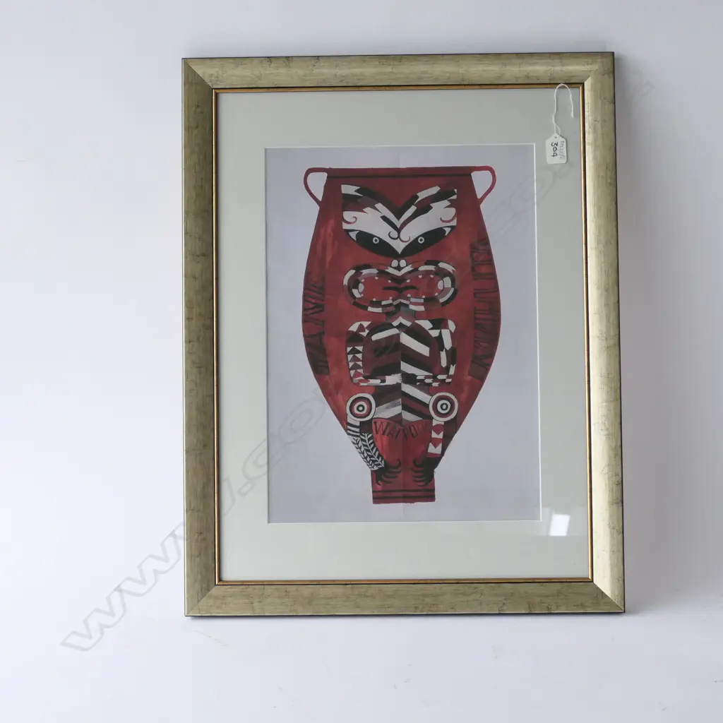 INDEX MACHINE PRINT  OF SHANE COTTON'S ARTWORK FRAMED (TĀNE MAHUTA) Image 1++