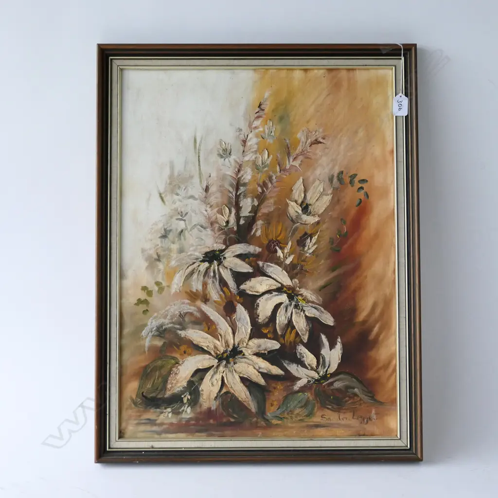 SANDRA LEGGET OIL ON BOARD STILL LIFE H 610 MM Image 1++