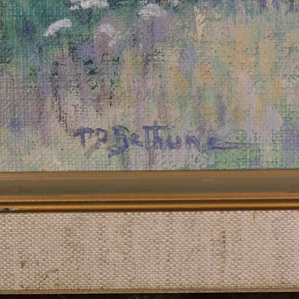 P D BETHUNE, OIL ON BOARD, 'ROAD TO THE HILLS, WAMATE, STH CANTY', SIGNED, 550 x 410mm Image 1++