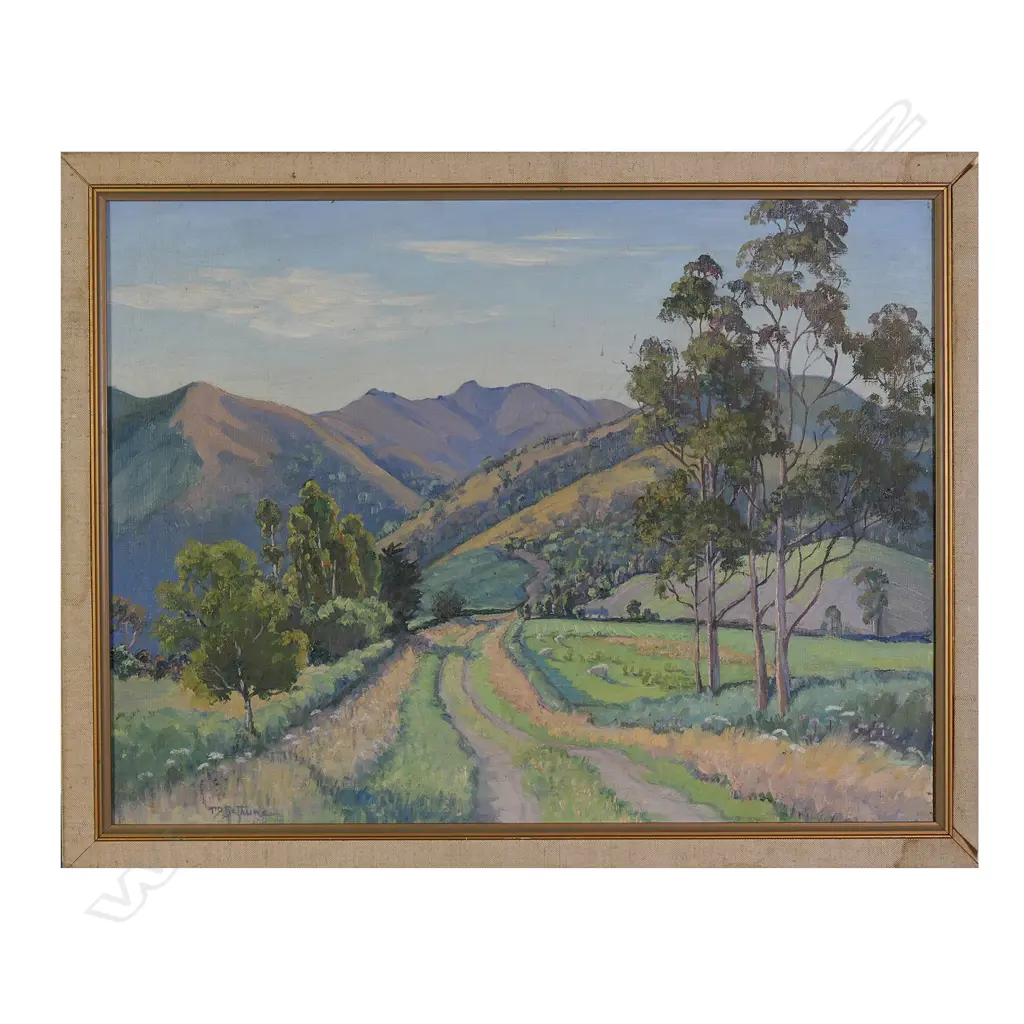 P D BETHUNE, OIL ON BOARD, 'ROAD TO THE HILLS, WAMATE, STH CANTY', SIGNED, 550 x 410mm Image 1++