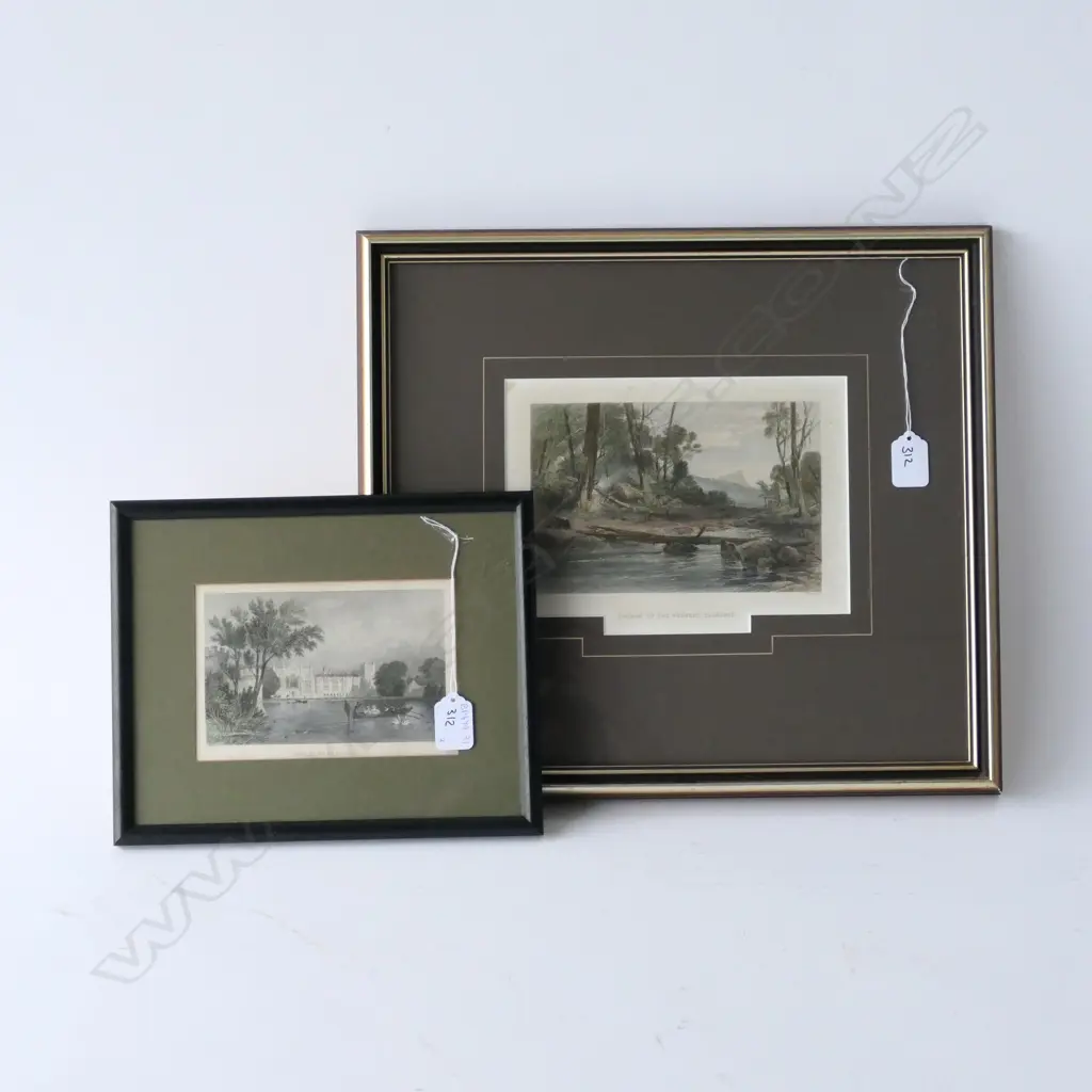 TWO ANTIQUE ENGRAVINGS Image 1++