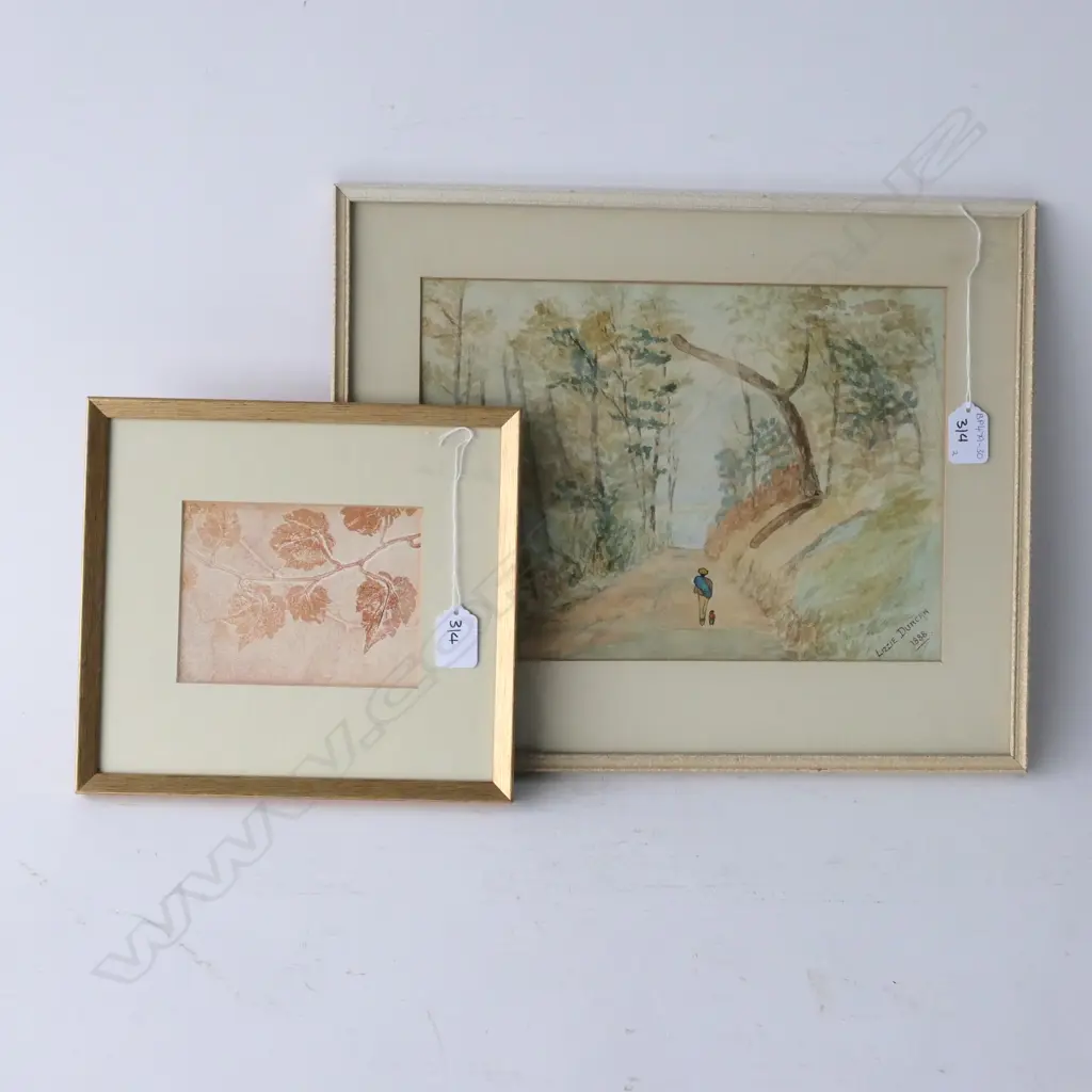 LIZZIE DUNCAN 1880 W/C AND LEAF PRINT Image 1++