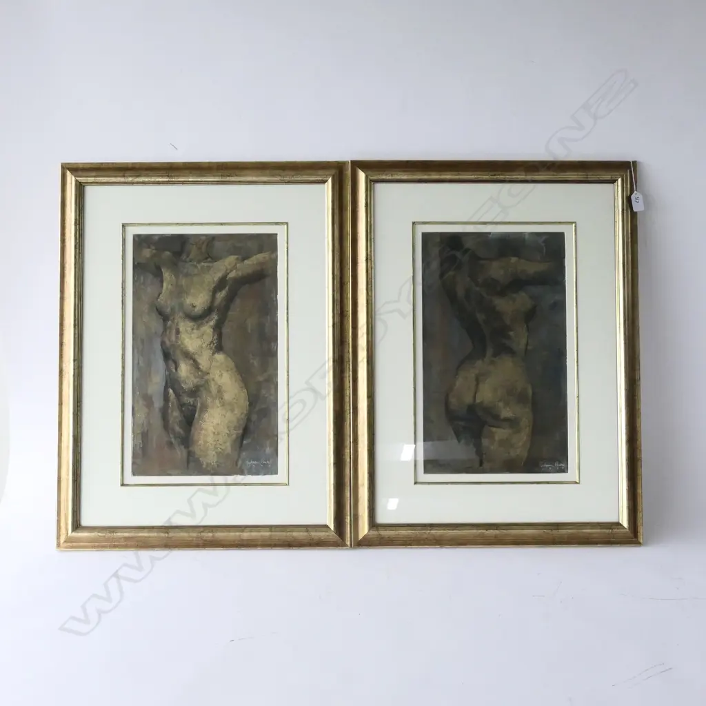 GRAHAM CROW 'NUDE STANDING I' & 'NUDE STANDING II' 1997 705 X 530MM Image 1++