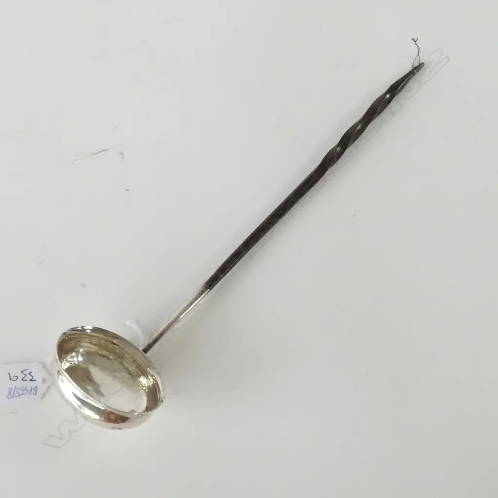 GEORGIAN SILVER TODDY LADLE WITH BALEEN HANDLE Image 1++