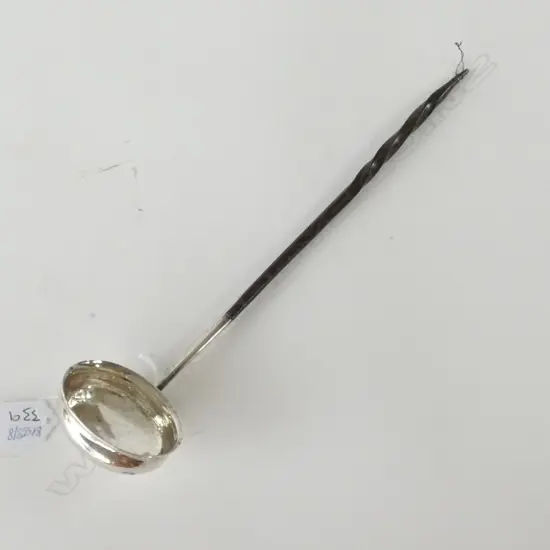 GEORGIAN SILVER TODDY LADLE WITH BALEEN HANDLE