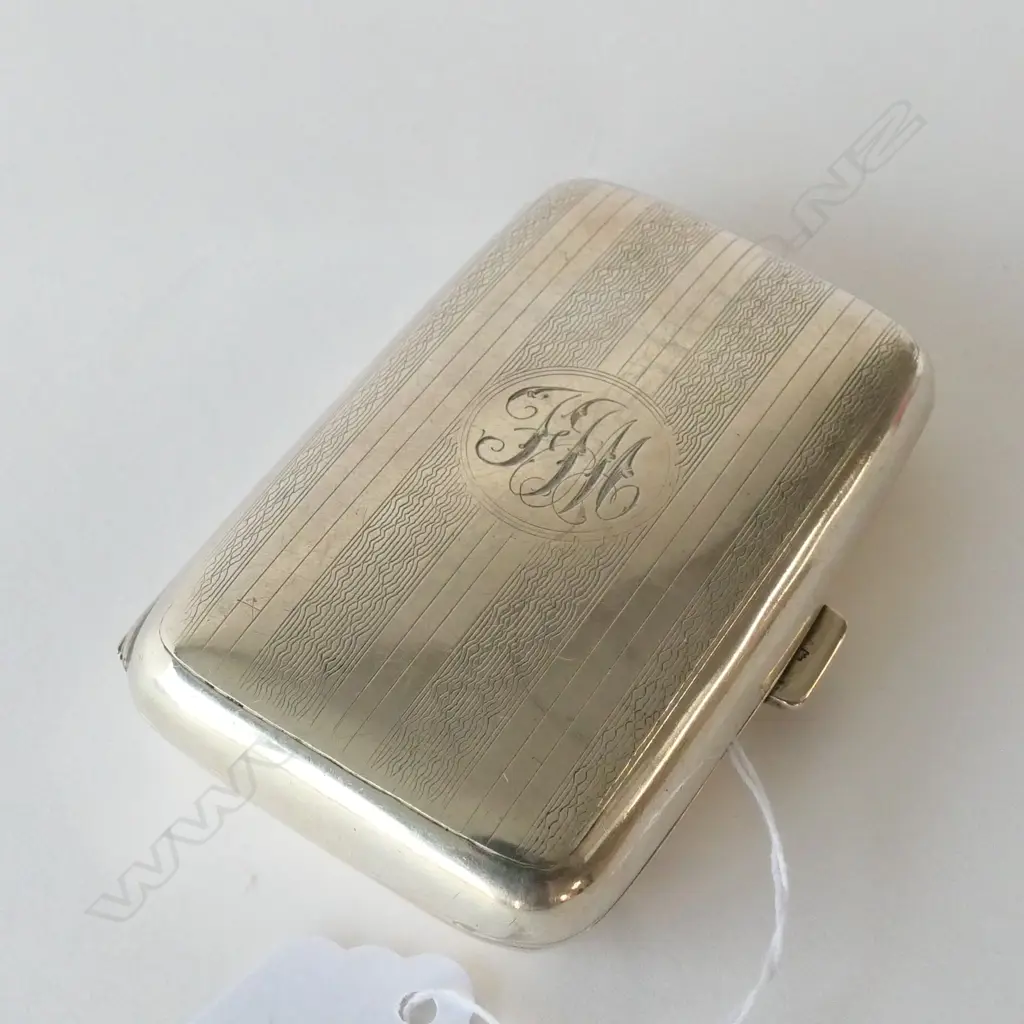 SILVER CIGARETTE CASE BIRMINGHAM 1919 Image 1++