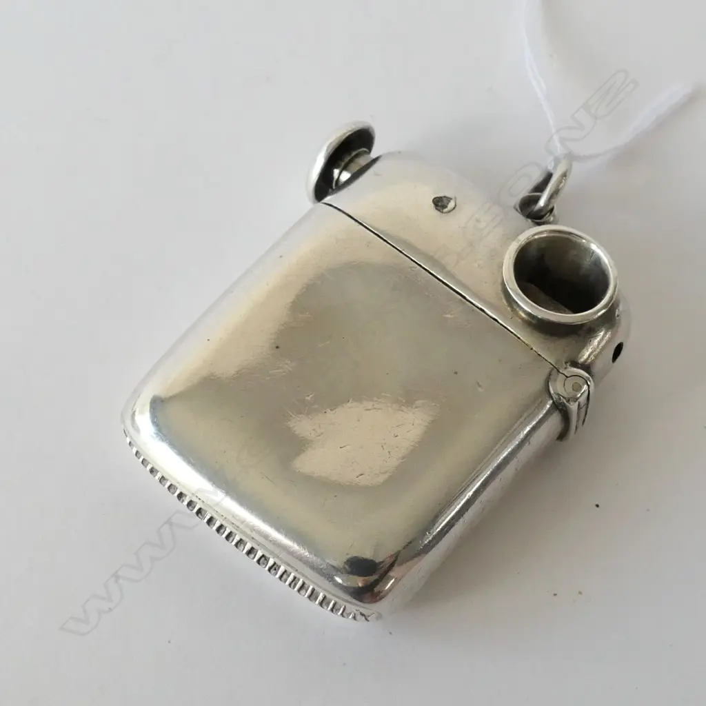 EDWARDIAN SILVER & GOLD VESTA CASE BIRMINGHAM 1909 Image 1++