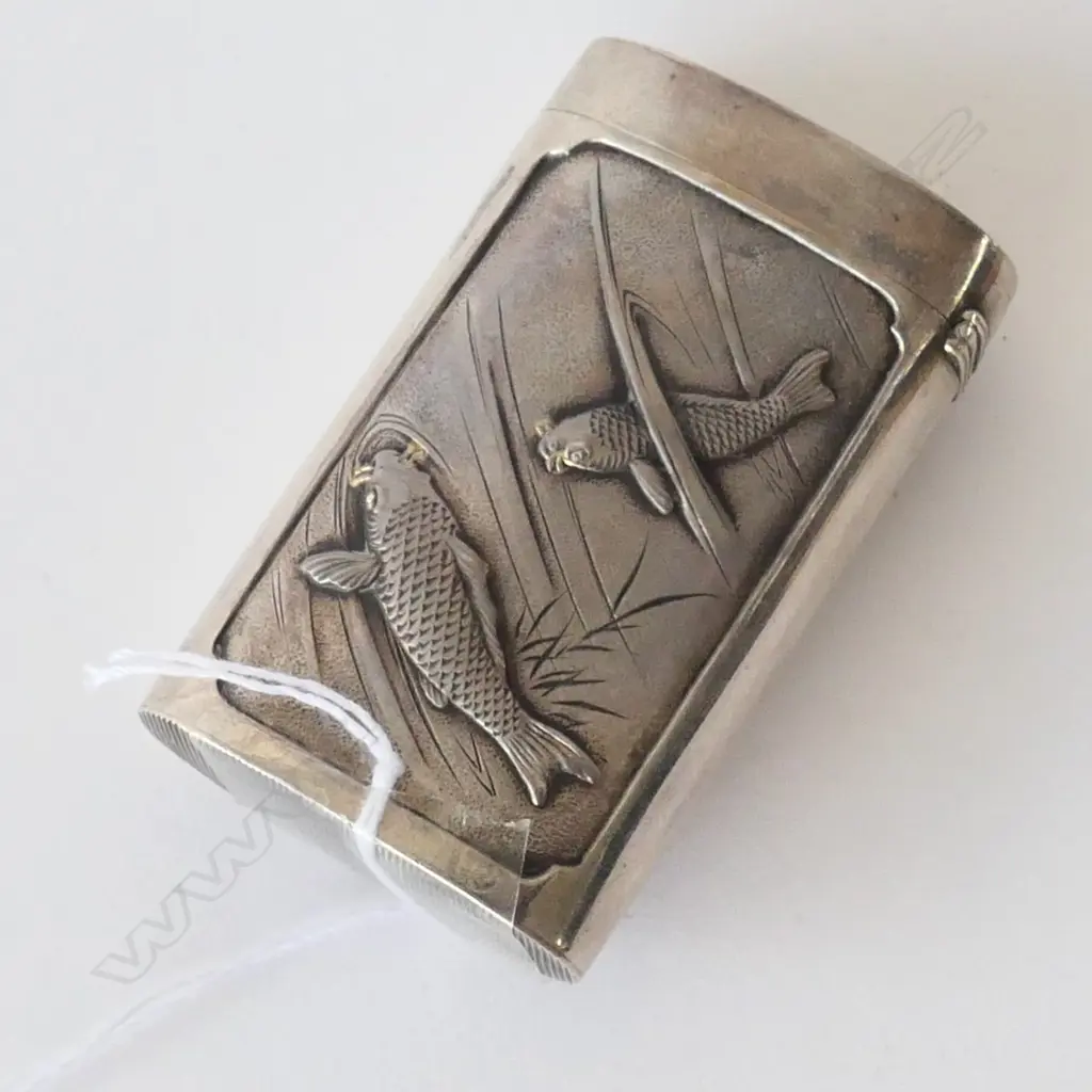SILVER VESTA CASE - NOT MARKED BUT POSSIBLY JAPANESE OR CHINESE SILVER Image 1++