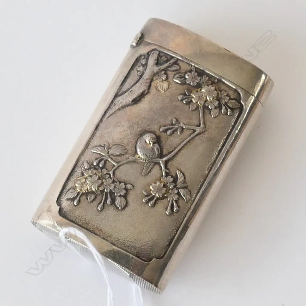 SILVER VESTA CASE - NOT MARKED BUT POSSIBLY JAPANESE OR CHINESE SILVER Image 1++