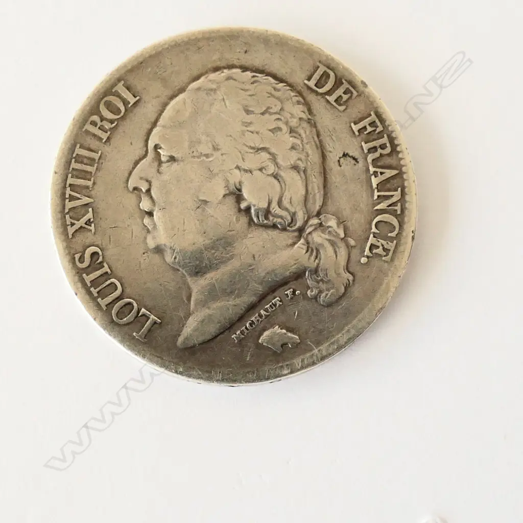 1824 FRENCH FIVE FRANC COIN Image 1++
