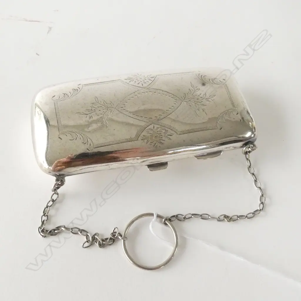 EDWARDIAN SILVER PLATE PURSE Image 1++