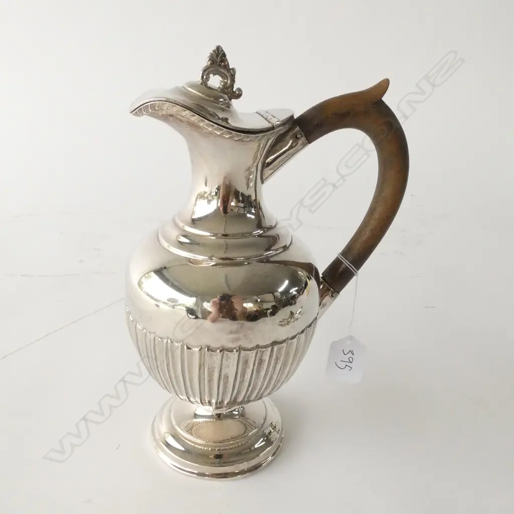 EARLY 20TH C SILVER PLATE WINE CARAFFE Image 1++