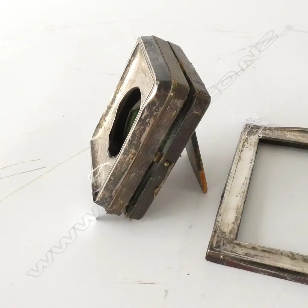 2X ANTIQUE ENGLISH S. SILVER FRAMES A/F Image 1++
