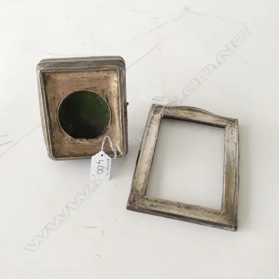 2X ANTIQUE ENGLISH S. SILVER FRAMES A/F