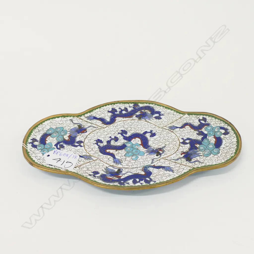 CLOISONNE TRAY L. 240MM Image 1++