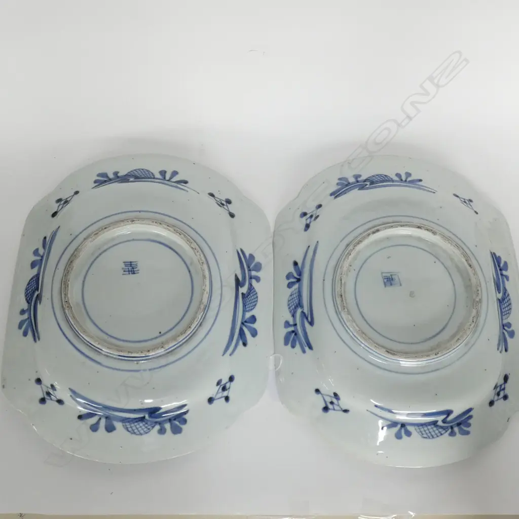 2 OLD JAPANESE B & W ASHETTES BRIDGE PATTERN. L.330MM Image 1++