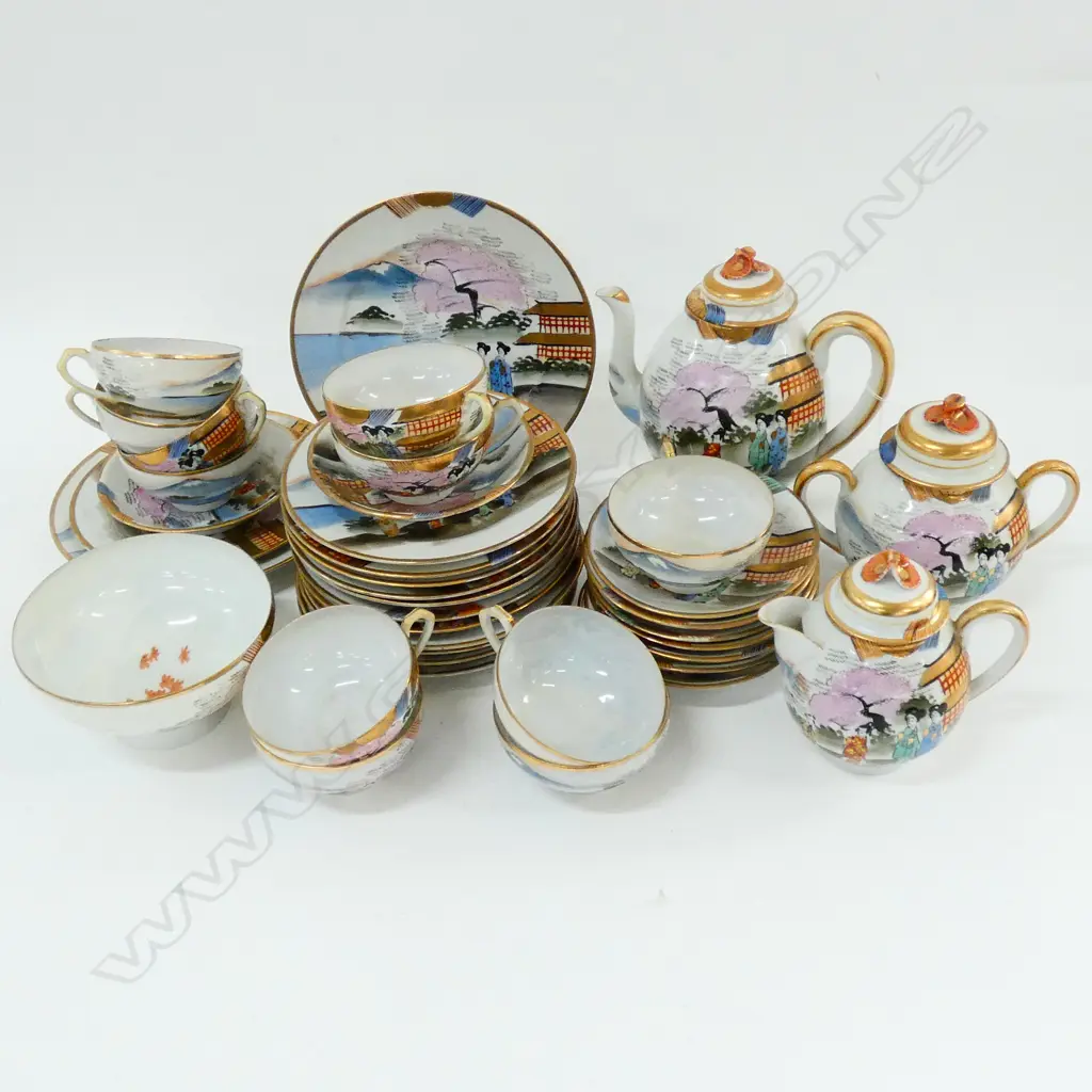 LARGE SATSUMA TEA SERVICE Image 1++