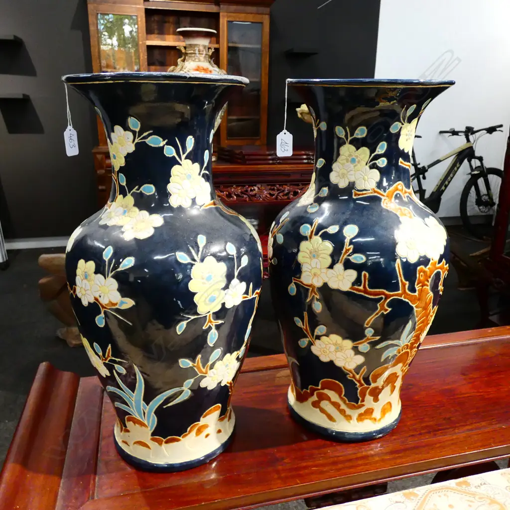 PR LARGE CHINESE BALUSTER VASES H. 530MM Image 1++