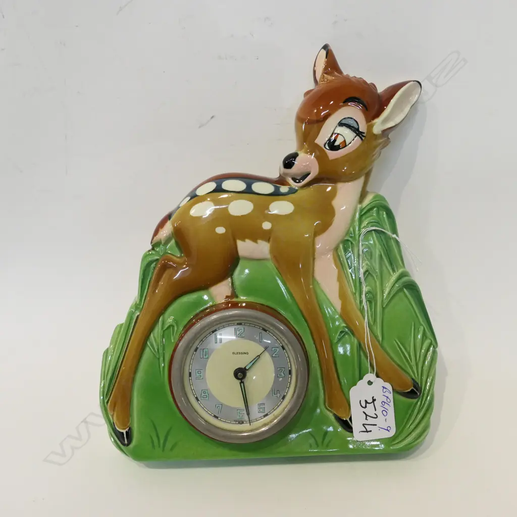 'WALT DISNEY PRODUCTION' BAMBY CHINA CLOCK... Image 1++