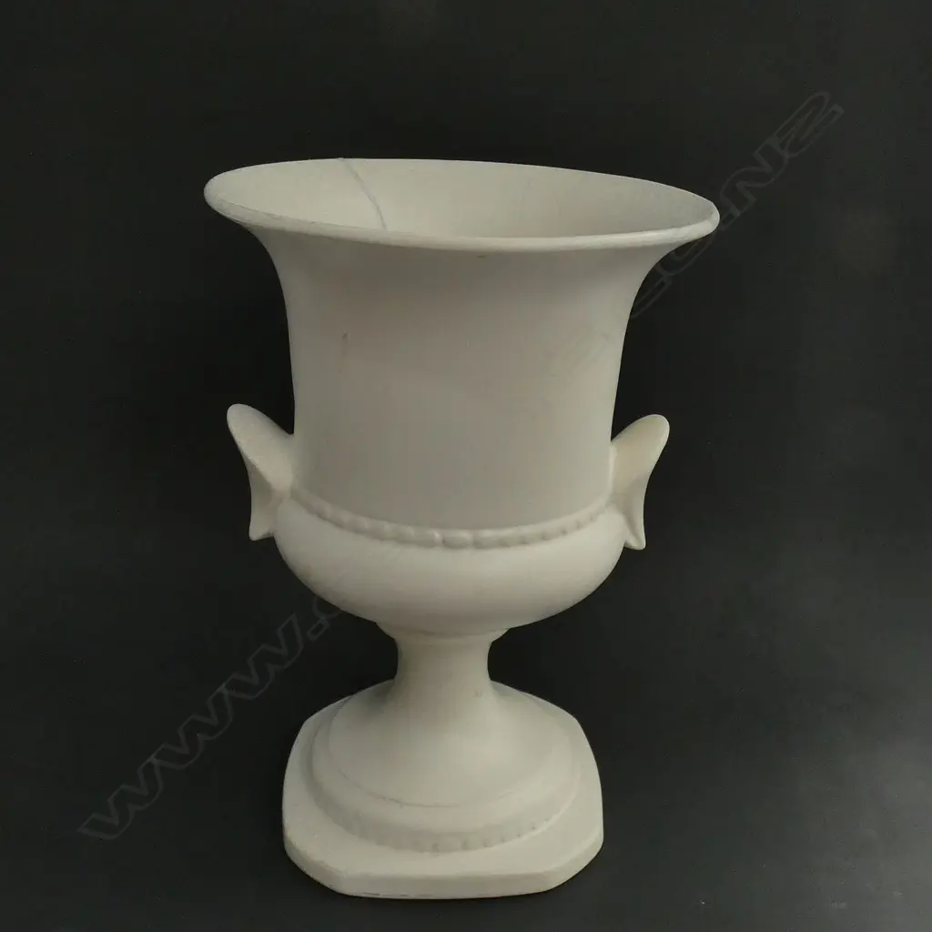 CROWN LYNN WHITE CAMPANA URN H.240mm Image 1++