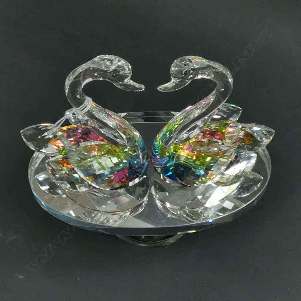 CRYSTAL SWAN ORNAMENT L. 150MM Image 1++