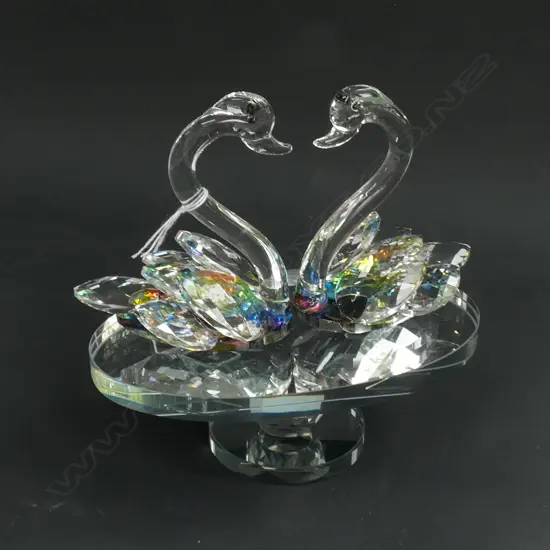 CRYSTAL SWAN ORNAMENT L. 150MM