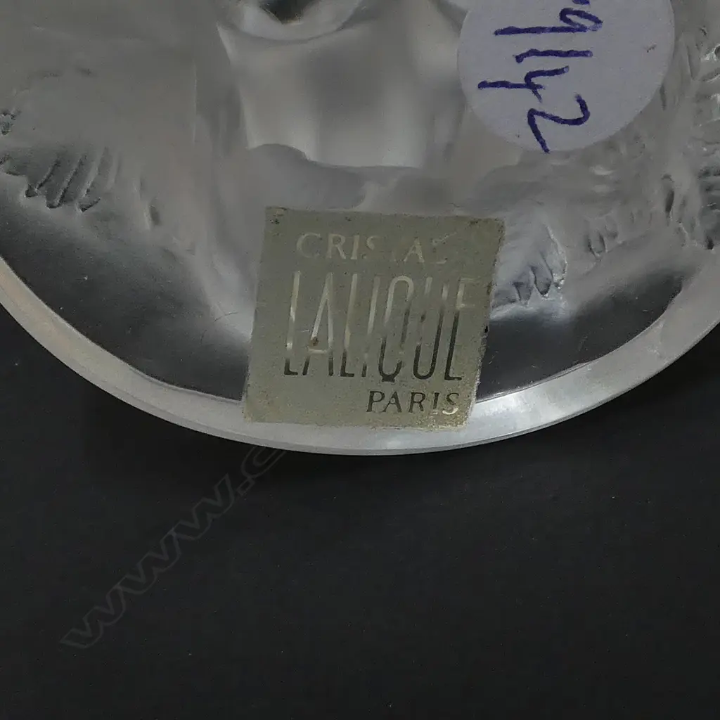 A LALIQUE FROSTED GLASS FIGURE GROUP OF PAN AND A NYMPH Image 1++