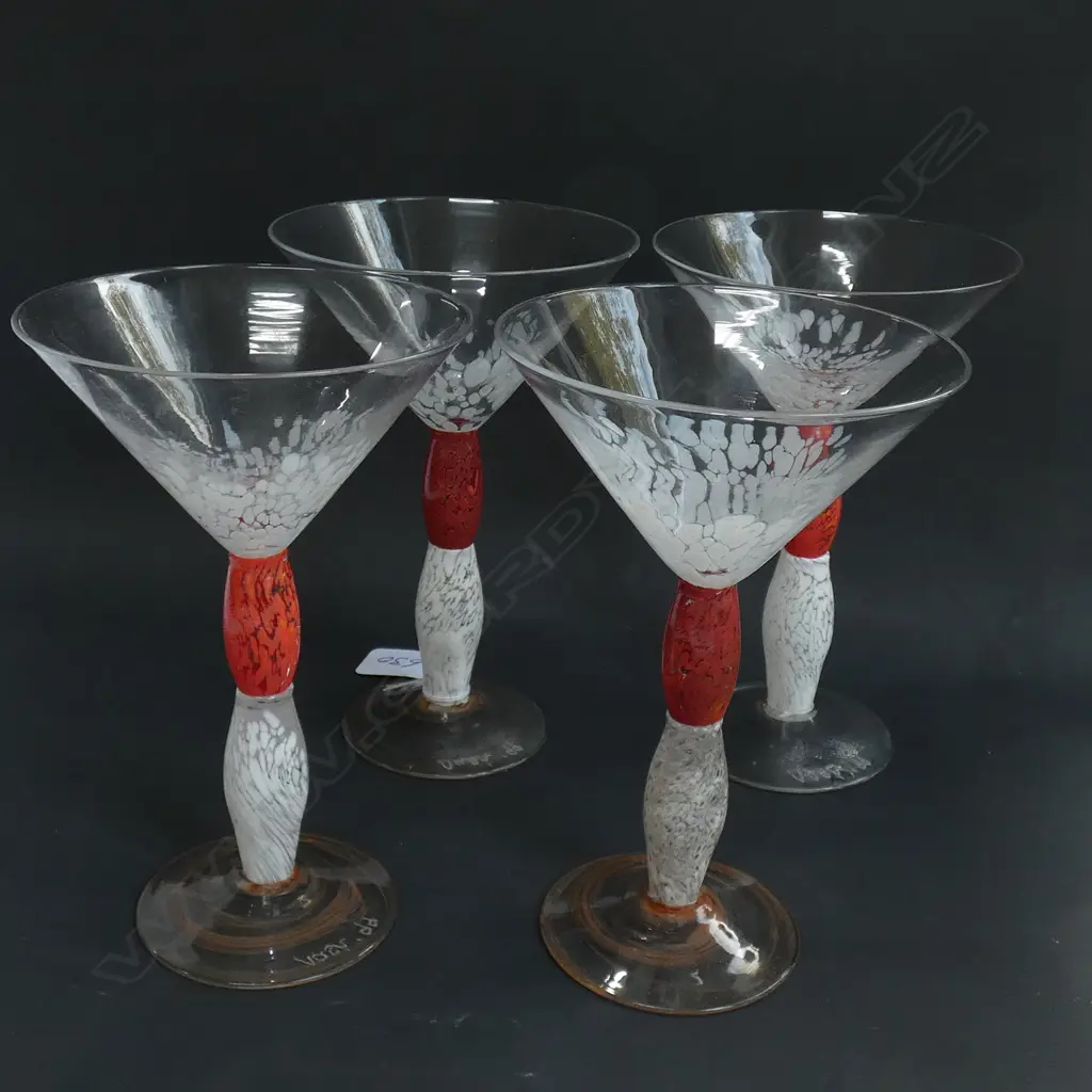 4 GARRY NASH COCKTAIL GLASSES H. 190MM Image 1++
