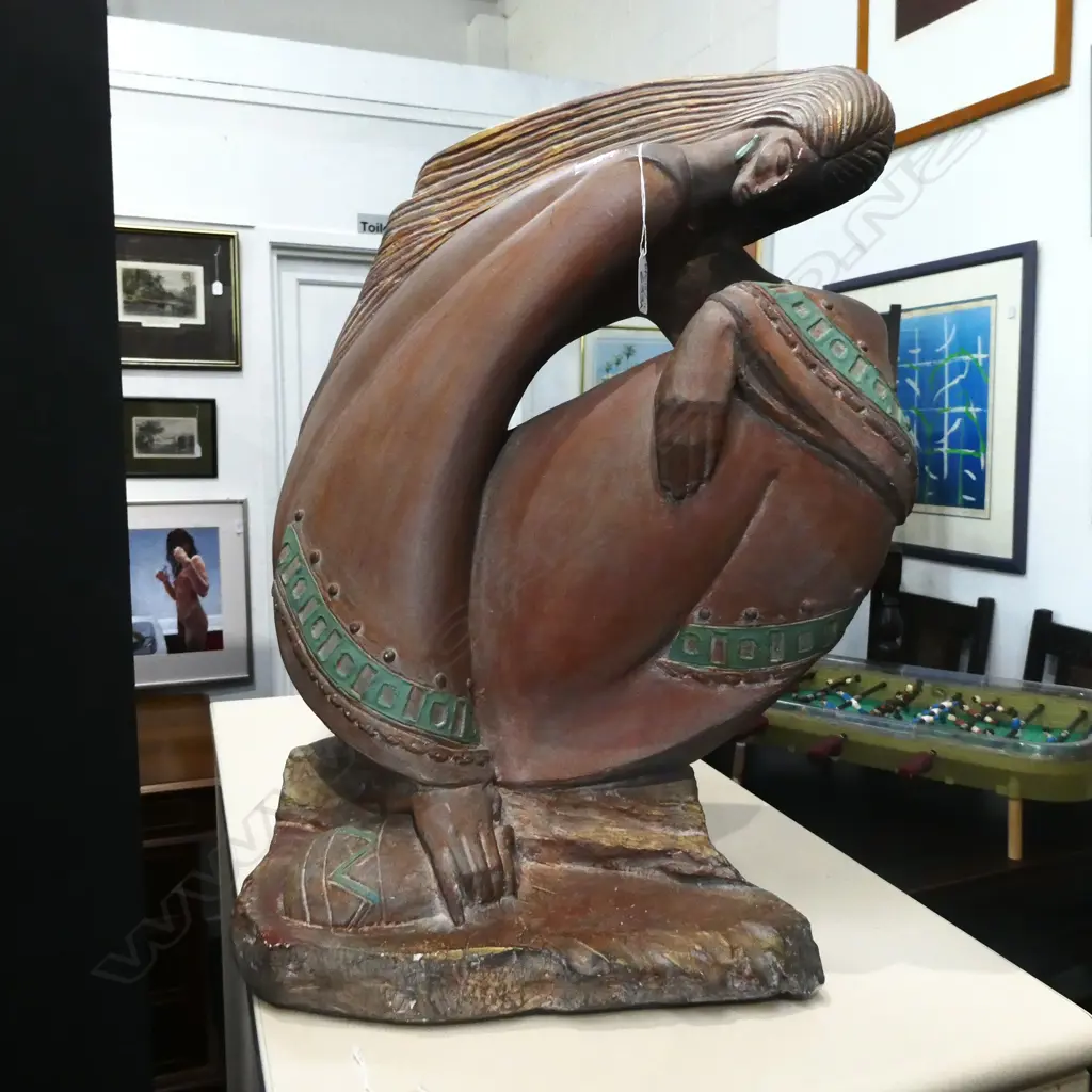 TERRACOTTA WOMAN SCULPTURE H. 560MM  Image 1++