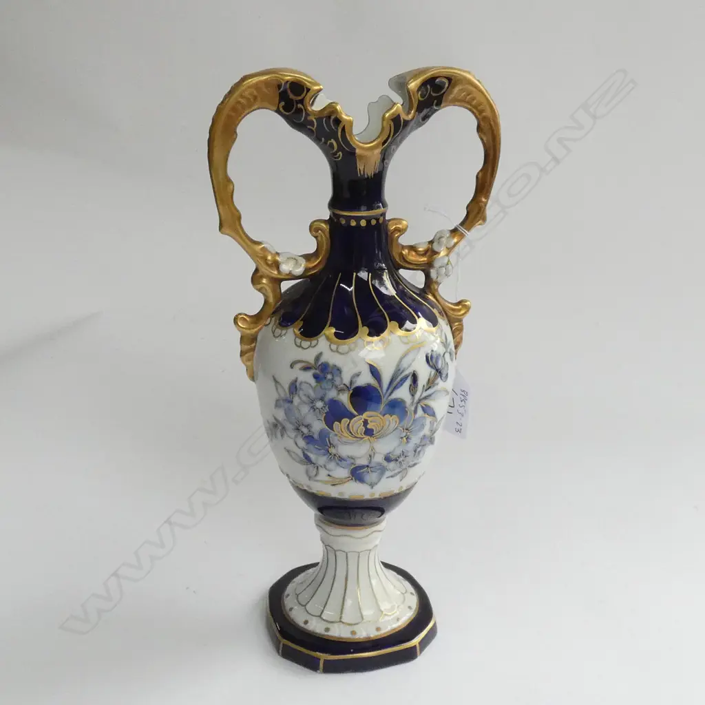 TWO HANDLED ROYAL DUX VASE Image 1++