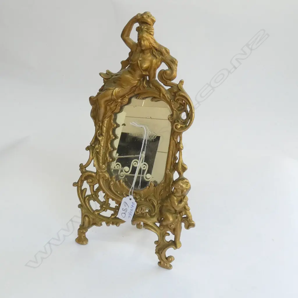 SMALL GILDED TABLE MIRROR H 340 MM Image 1++