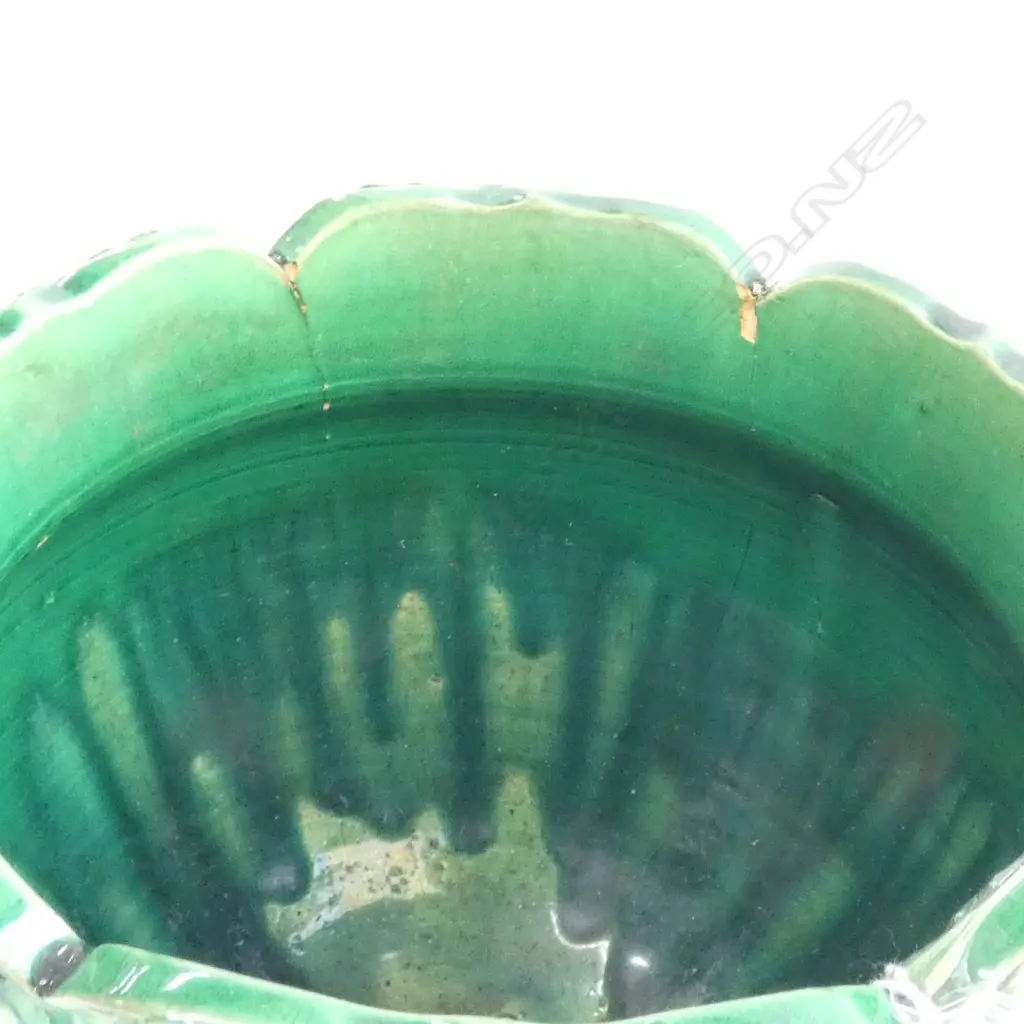 AWAJI JAPANESE PLANT POT, C.1900, SOME FAULTS Image 1++