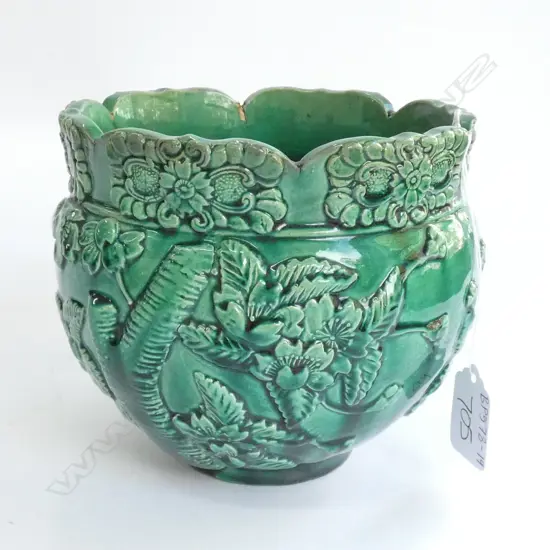 AWAJI JAPANESE PLANT POT, C.1900, SOME FAULTS