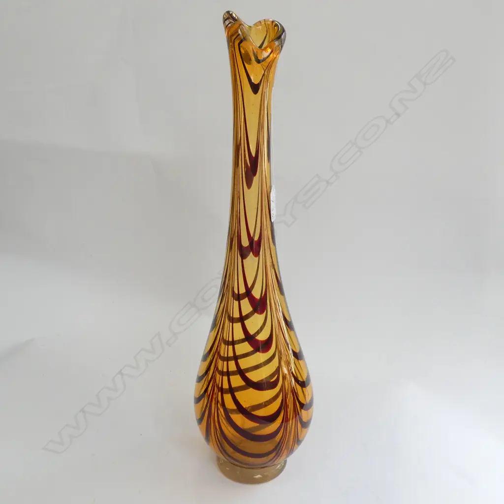 TALL, RETRO ART GLASS VASE, H.500mm Image 1++