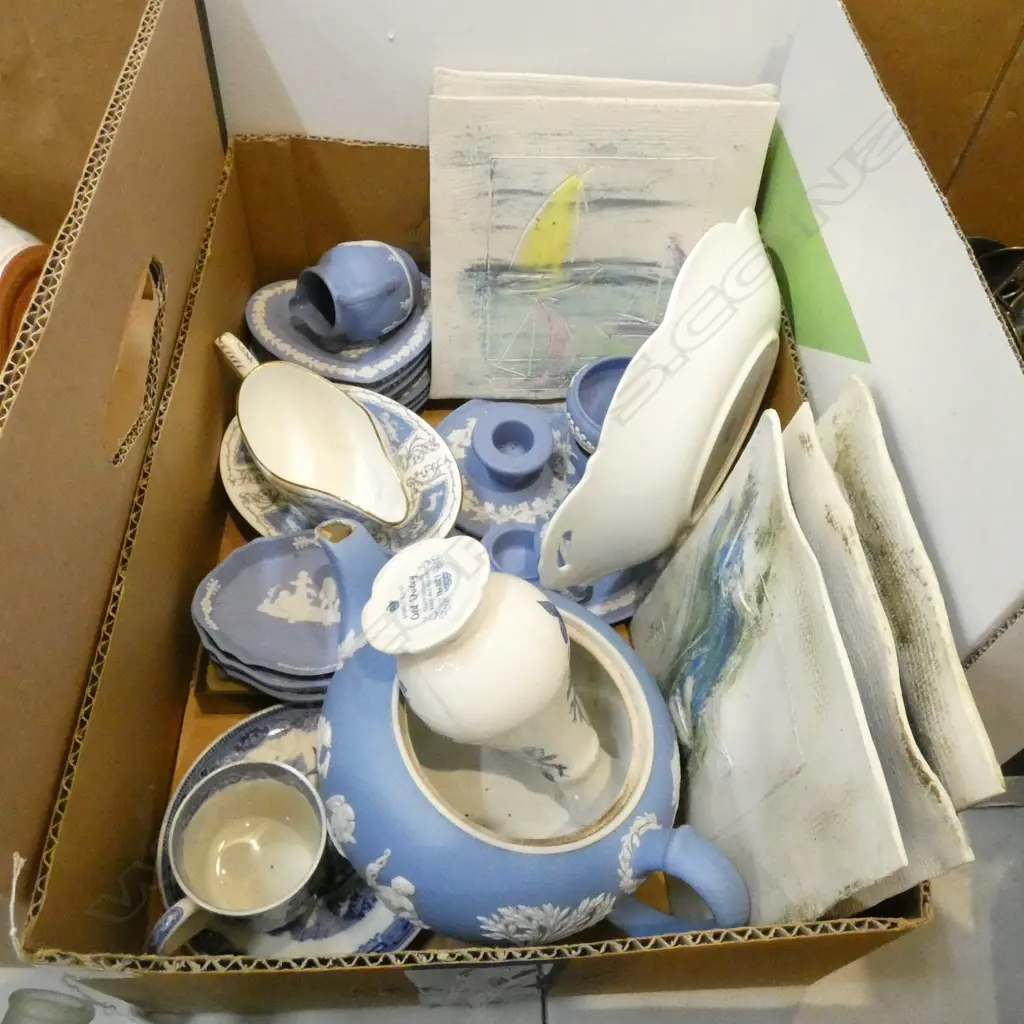 BOX LOT ASST. WEDGWOOD, B/W ETC Image 1++