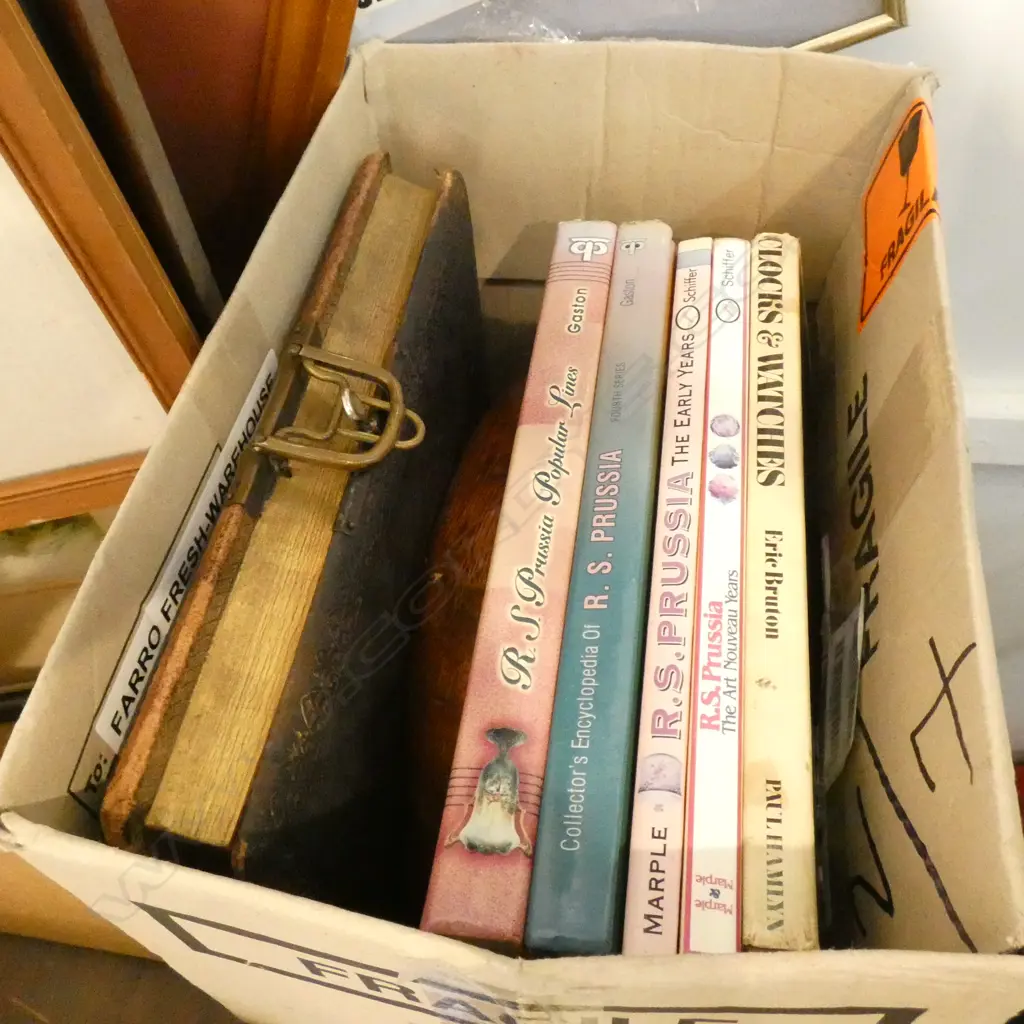 BOX LOT VICTORIAN MUSIC BOX, BOOKS ETC Image 1++